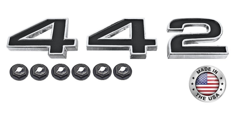 442 Fender Emblem For 1968 Oldsmobile Cutlass 442 Models Made in the USA