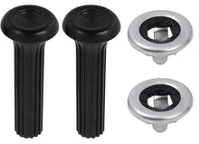 Load image into Gallery viewer, OER 7759026-1968-70 GM; Door Lock Knob and Ferrule Kit; Plastic Knobs; Ribbed Design; Black
