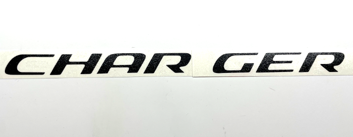 Flat Black Charger Trunk Lettering Overlay Decal For 2015-2023 Dodge Charger