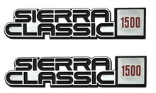 Load image into Gallery viewer, OER Sierra Classic 1500 Fender Emblem Set For 1981-1886 GMC Pickup Trucks
