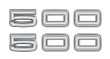 Load image into Gallery viewer, OER Zinc Diecast 500 Quarter Panel Emblem Set For 1968 Dodge Coronet Models
