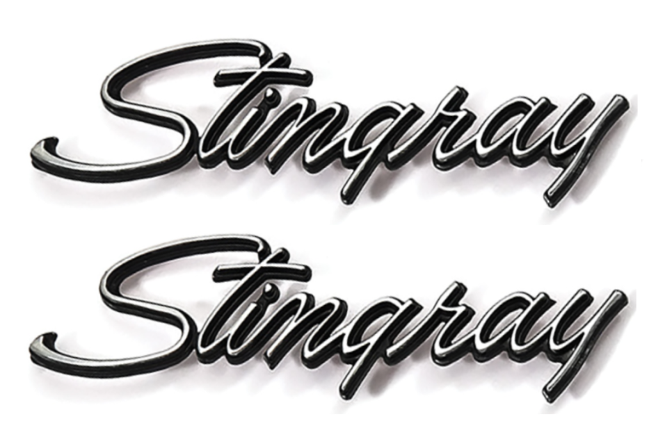 OER Stingray Front Fender Emblem Set For 1969-1976 Chevy Corvette Models