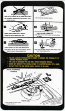 Load image into Gallery viewer, OER Trunk Lid Standard Spare Jacking Instructions Decal 1979-1980 Firebird
