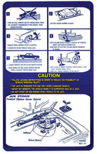 Load image into Gallery viewer, OER Trunk Lid Space Saver Spare Jacking Instructions Decal 1975 Pontiac Firebird
