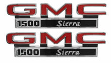 Load image into Gallery viewer, Trim Parts 1500 Sierra Fender Emblem Set 1971-1972 GMC Pickup Truck USA Made
