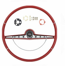 Load image into Gallery viewer, OER Red Steering Wheel Kit 1963 Chevy Impala Bel Air Biscayne Standard Emblem
