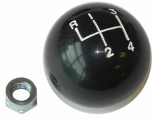 Load image into Gallery viewer, Black 4 Speed Shifter Knob Ball &amp; Lock Nut 1964-1972 Pontiac GTO Lemans Firebird
