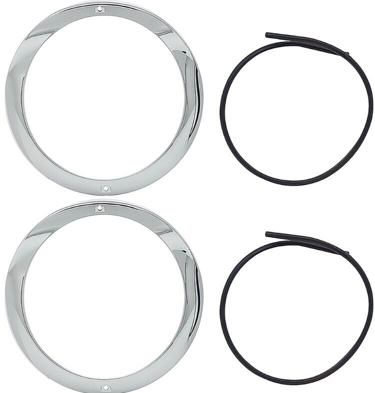 OER Headlamp Bezel Set With Gaskets For 1955 Chevy Bel Air 150 210 and Nomad