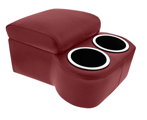 Dark Red BC Shorty Cruiser Bench Seat Console W/Drink Holders Musclecar Classic