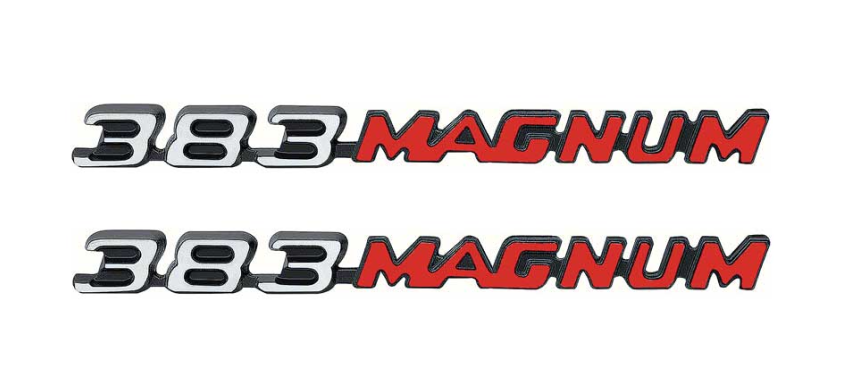 OER Zinc Diecast 383 Magnum Hood Emblem Set For 1970-1971 Dodge Challenger