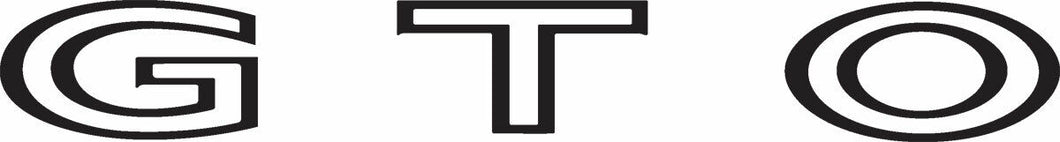 Black Deck Lid/Trunk Decal 1970-1973 Pontiac GTO 3M Backing USA Made