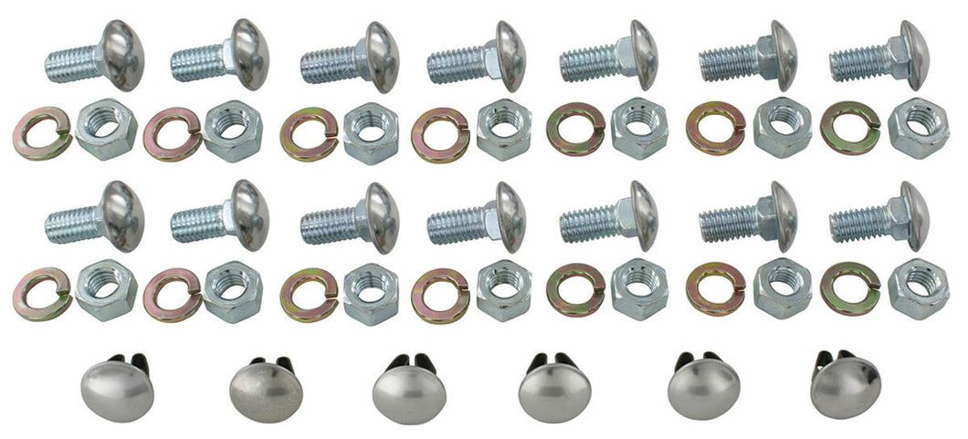 RestoParts Front and Rear Bumper Bolt Set 1961 Pontiac Bonneville and Catalina