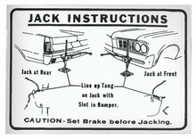 Load image into Gallery viewer, Trunk Jacking Instructions Decal For 1964 Pontiac GTO Lemans and Tempest
