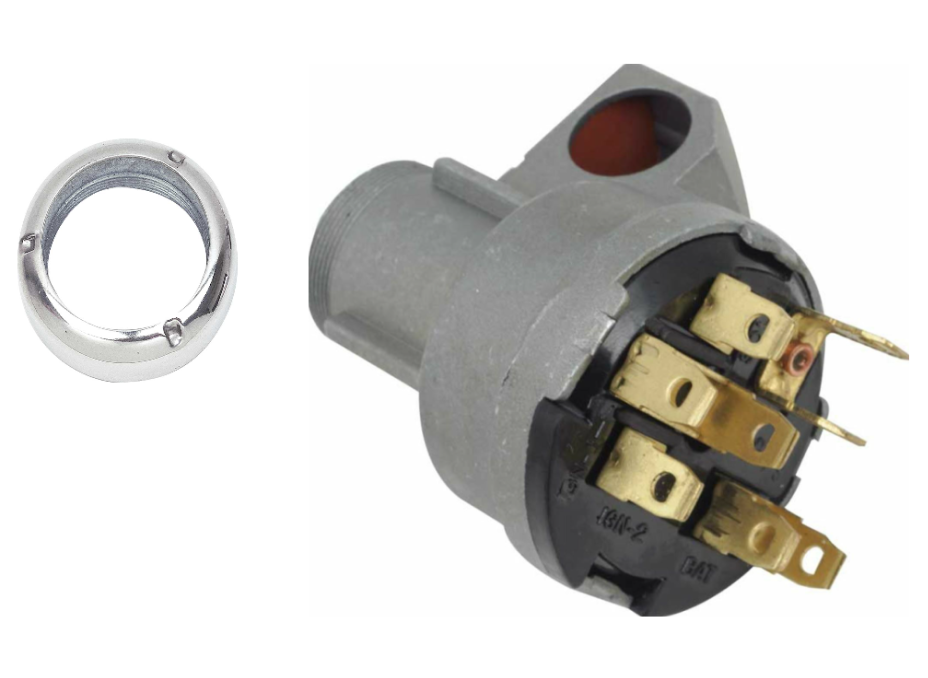 OER Ignition Switch Assembly With Nut For 1955-1956 Bel Air 150 210 and Nomad