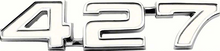 Load image into Gallery viewer, OER Diecast 427 Front Fender Emblem Set For Bel Air Biscaye Camaro Impala Nova
