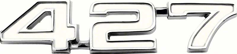 OER Zinc Diecast 427 Front Fender Emblem For Bel Air Biscaye Camaro Impala Nova