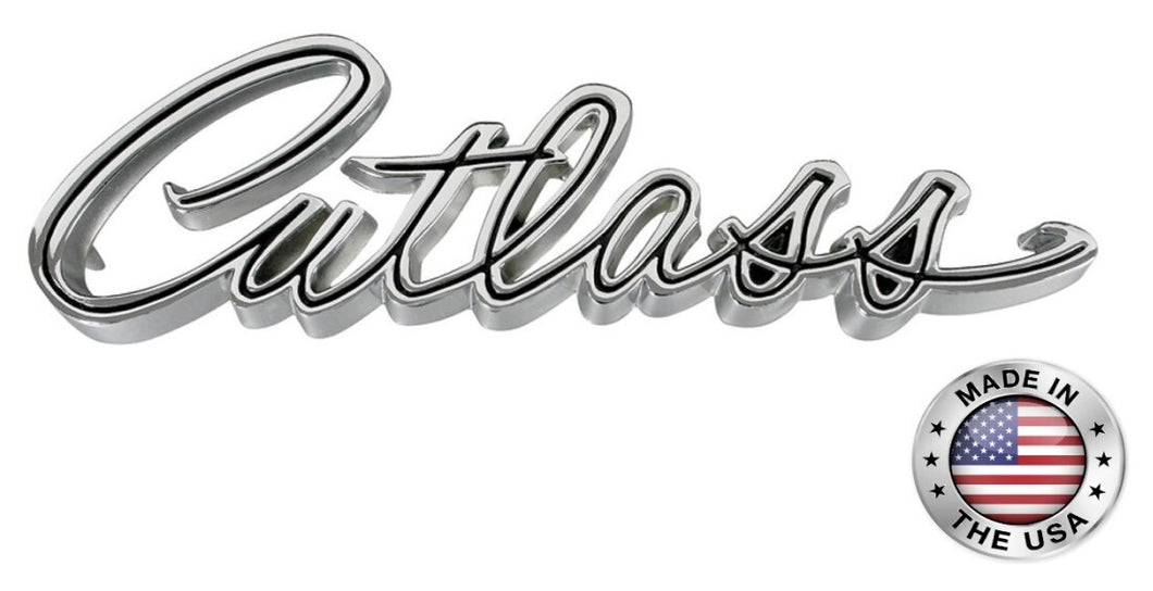 Front Fender Cutlass Script Emblem For 1968-1969 Oldsmobile Cutlass USA Made