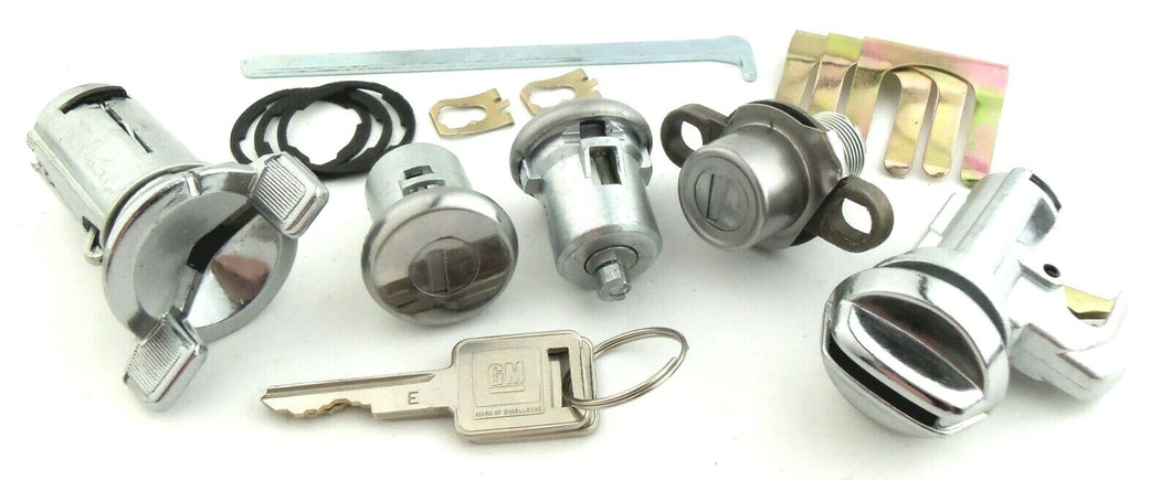 Keyed Alike Ignition Door Trunk & Glovebox Lock Set 1972-1973 Pontiac Firebird