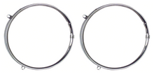 Load image into Gallery viewer, OER 5&quot; Round Headlamp Retaining Ring Pair Firebird Corvette Chevy and GMC Truck
