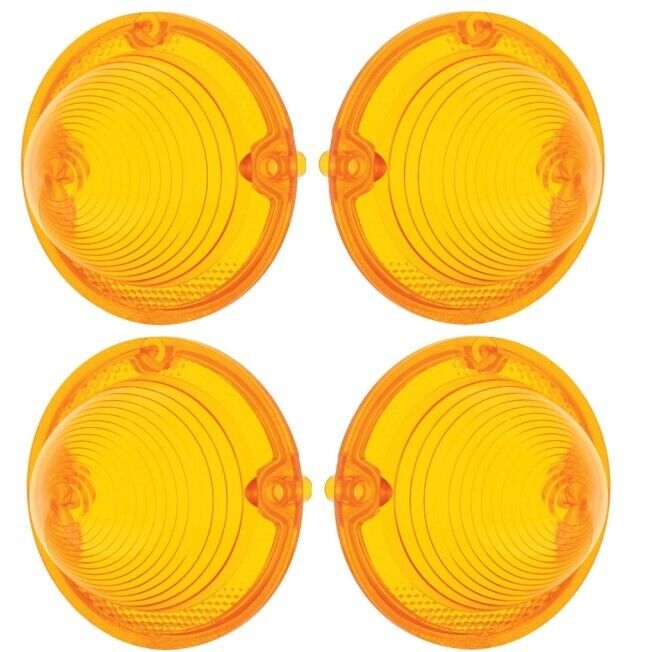 United Pacific Amber Park Lamp Lens Set For 1958 Chevy Bel Air Biscayne Impala