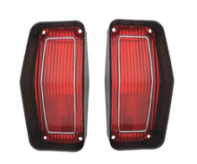 Load image into Gallery viewer, RestoParts Tail Light Lamp Lens Set Black Trim For 1970 Olds Cutlass Rallye 350
