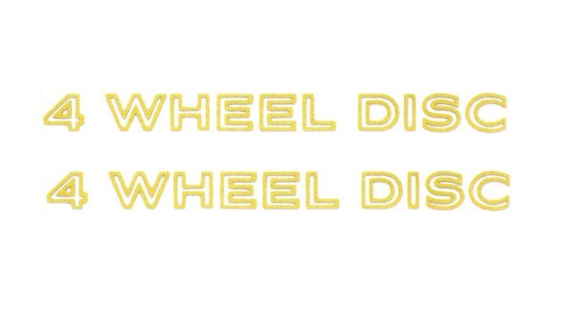 Gold 4 Wheel Disc Door Handle Insert Decal Pair For 1970-1981 Firebird & Camaro