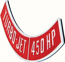 Load image into Gallery viewer, OER Die-Cast &quot;454&quot; Air Cleaner Emblem Set With 450 HP For 1955-1972 Chevy Models
