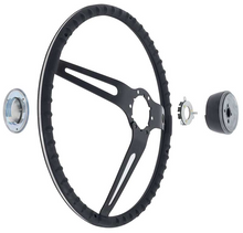 Load image into Gallery viewer, OER 15&quot; Black Grip Cushioned Steering Wheel Kit For 1969-1972 Chevy &amp; GMC Trucks
