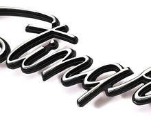 Load image into Gallery viewer, OER Stingray Front Fender Emblem Set For 1969-1976 Chevy Corvette Models
