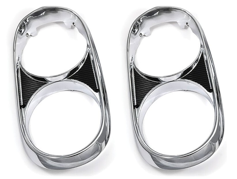 OER Chrome Diecast Headlamp Bezel Set For 1965 Pontiac GTO LeMans and Tempest