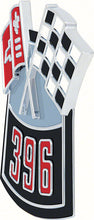 Load image into Gallery viewer, OER Die-Cast 396 With 375 HP Air Cleaner Emblem Set For 1955-1972 Chevy Models

