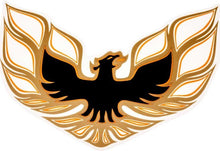 Load image into Gallery viewer, Gold Yellow Black Rear Spoiler Bird Decal 1973-1978 Pontiac Firebird Trans AM
