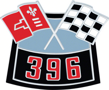 Load image into Gallery viewer, OER Die-Cast 396 With 425 HP Air Cleaner Emblem Set For 1955-1972 Chevy Models
