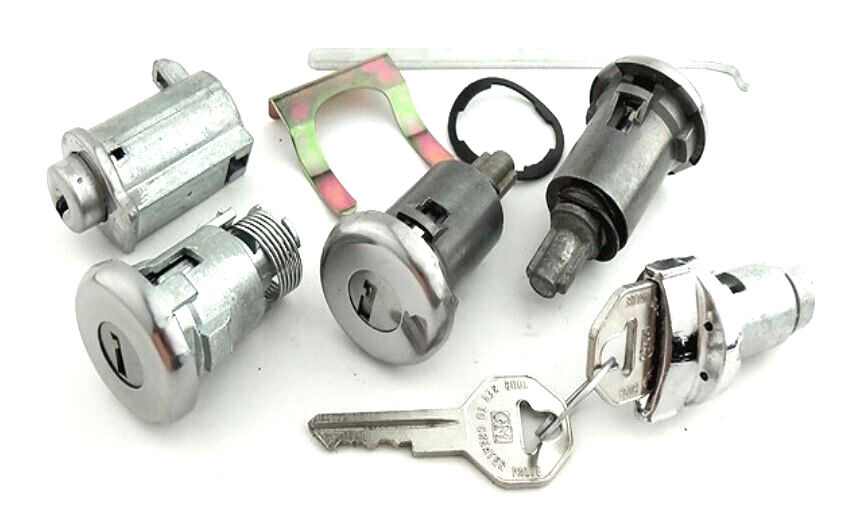 Complete Lock Set With Long Door Cylinders W/O Console For 1961-1962 Impala