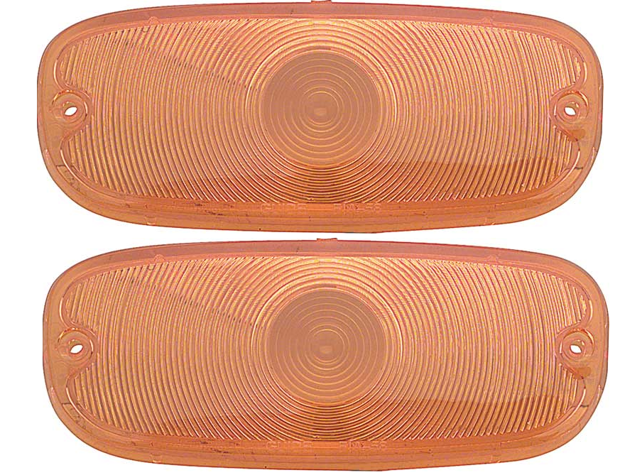 OER Amber Park Light Lamp Lens Set For 1958-1959 Chevy Trucks and Sedan Delivery