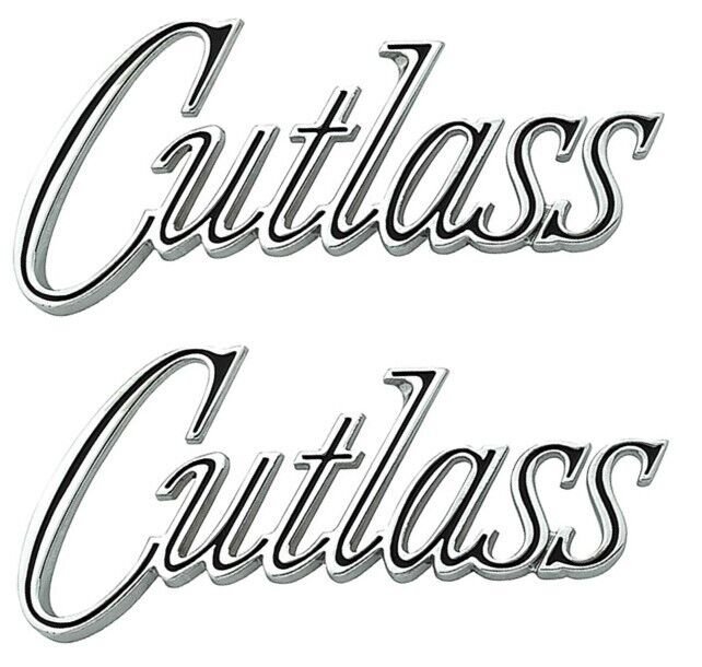 OER Diecast Front Fender Emblem Script Set For 1970 Oldsmobile Cutlass