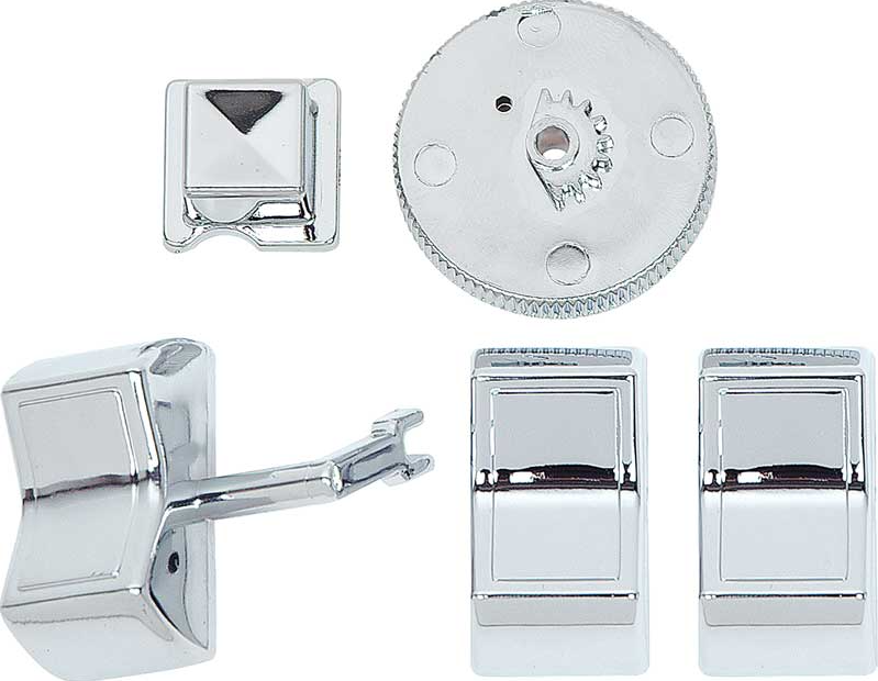 OER 5 Piece Chrome Dash Knob Set For 1968-1969 Dodge Charger Rallye