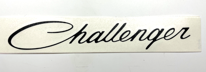 Flat Black Front Challenger Script Grille Emblem For 2008-2023 Dodge Challenger