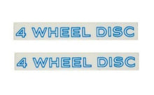 Load image into Gallery viewer, Blue 4 Wheel Disc Door Handle Insert Decal Pair For 1970-1981 Firebird &amp; Camaro
