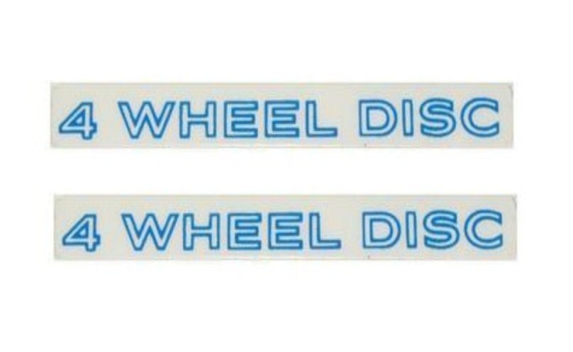 Blue 4 Wheel Disc Door Handle Insert Decal Pair For 1970-1981 Firebird & Camaro
