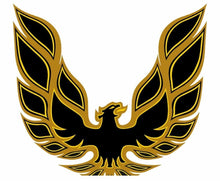 Load image into Gallery viewer, 7.2&quot; Gold Rear Spoiler Bird Crest Decal 1973-1978 Pontiac Firebird Trans AM USA
