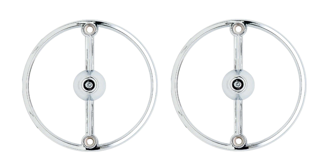 OER Chrome Park Lamp Trim Bezel Set For 1974-1977 Chevy Camaro Models