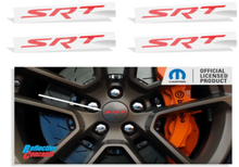 Load image into Gallery viewer, Red SRT Wheel Center Cap Overlay Decal Set For 2015-2023 Dodge Challengers
