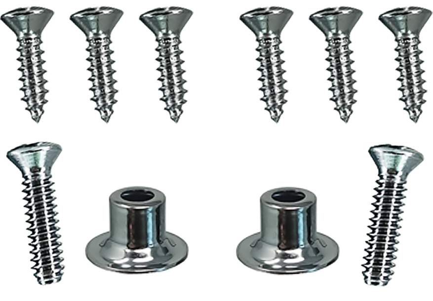 OER Chrome Sunvisor Support Hardware and Screw Set For 1970-1976 Firebird/Camaro