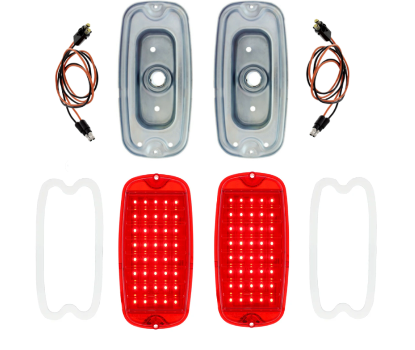 LED Tail Light and Housing Set For 1960-1966 Chevy and GMC Fleetside Trucks
