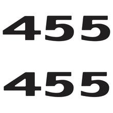 Load image into Gallery viewer, Black 455 Hood Scoop Decal Set For 1971-1972 Pontiac GTO Lemans and Tempest

