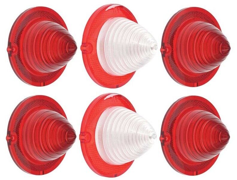 OER Tail Lamp and Back Up Lamp Lens Set For 1961 Chevy Impala Models