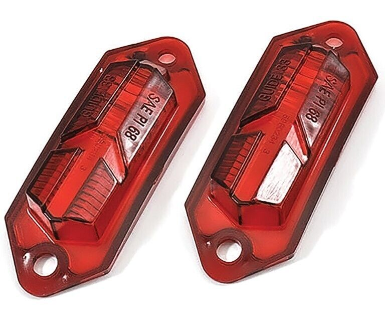 OER Rear Red Acrylic Side Marker Lens Set For 1968 Oldsmobile Cutlass 442 F85