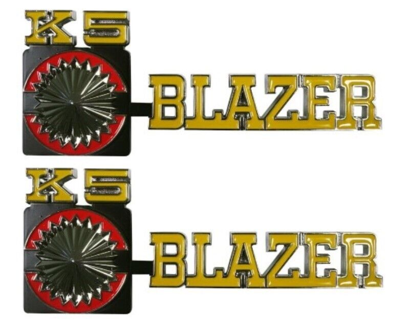 Trim Parts Front Fender K5 Blazer Emblem Set For 1975-1980 Chevy Blazers