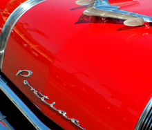Load image into Gallery viewer, Front Hood Pontiac Script Emblem For 1956 Pontiac Chieftain Star Chief USA Made
